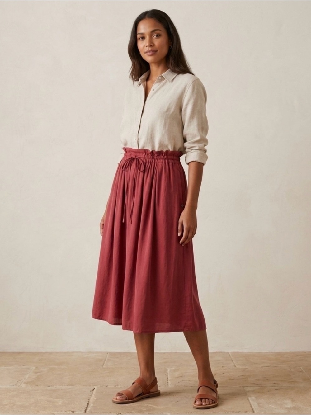 Scotch & Soda A-Line Skirt in Rich Pink